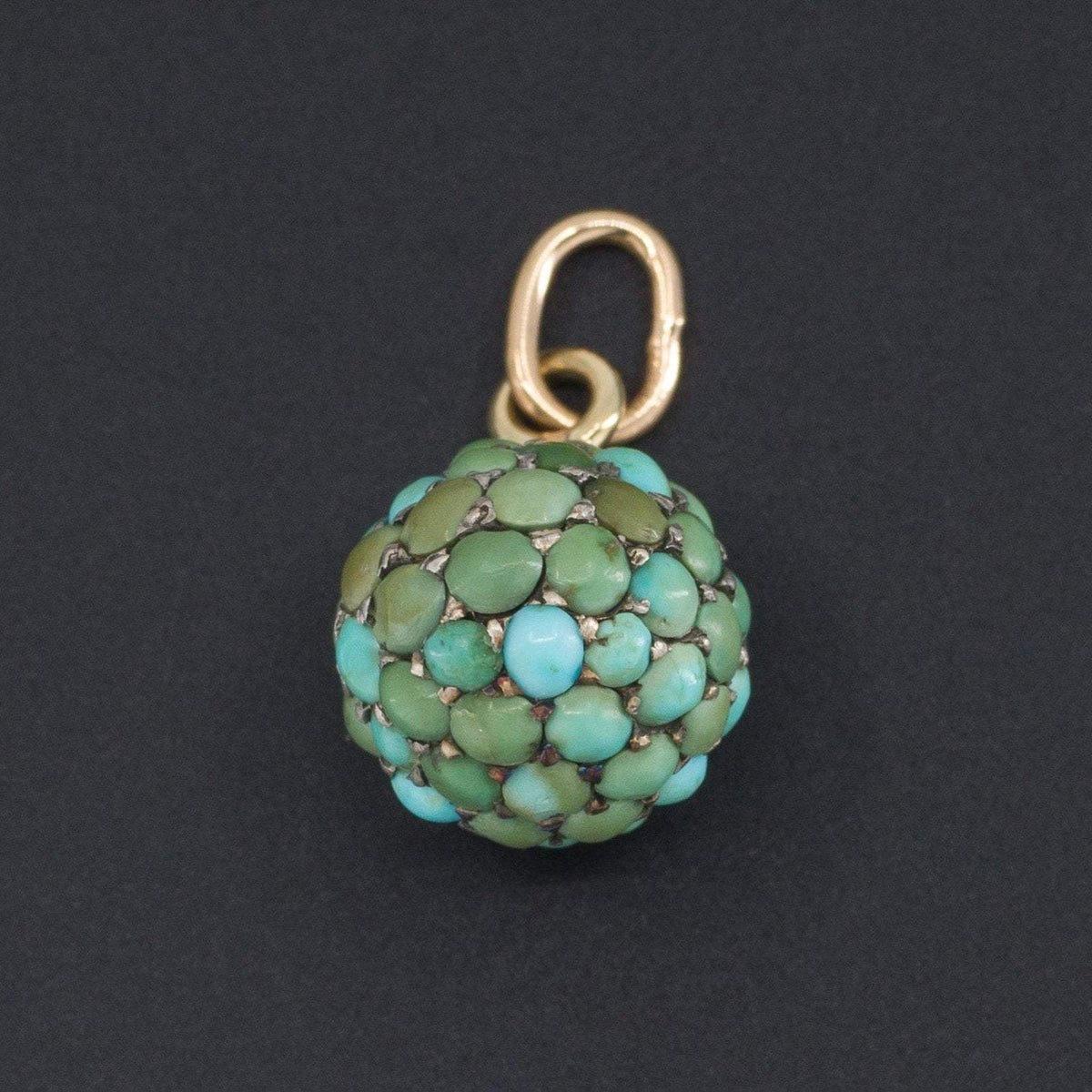 Antique Turquoise Pendant | Antique Pin Conversion - Trademark Antiques