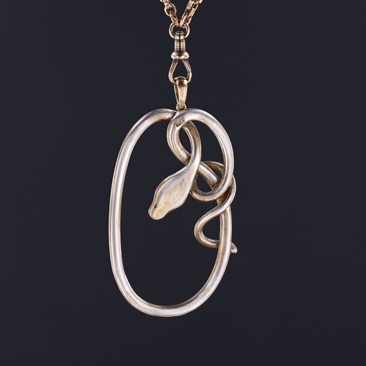 Antique Turquoise Snake Pendant | Antique Buckle Conversion - Trademark Antiques