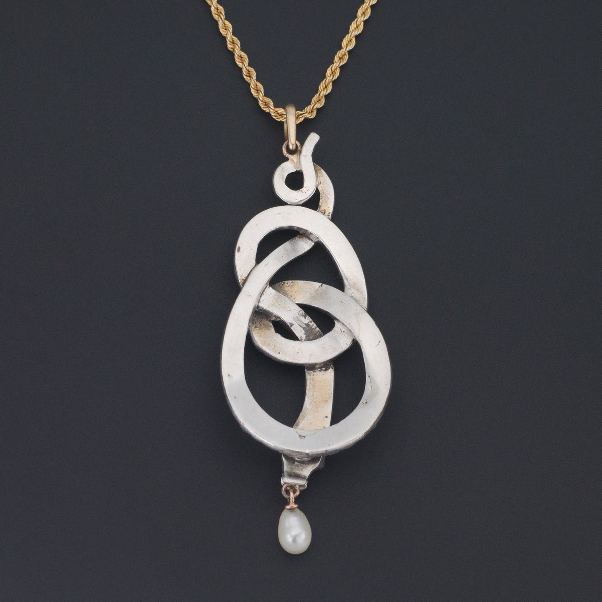 Antique Turquoise Snake Pendant | Antique Pin Conversion - Trademark Antiques