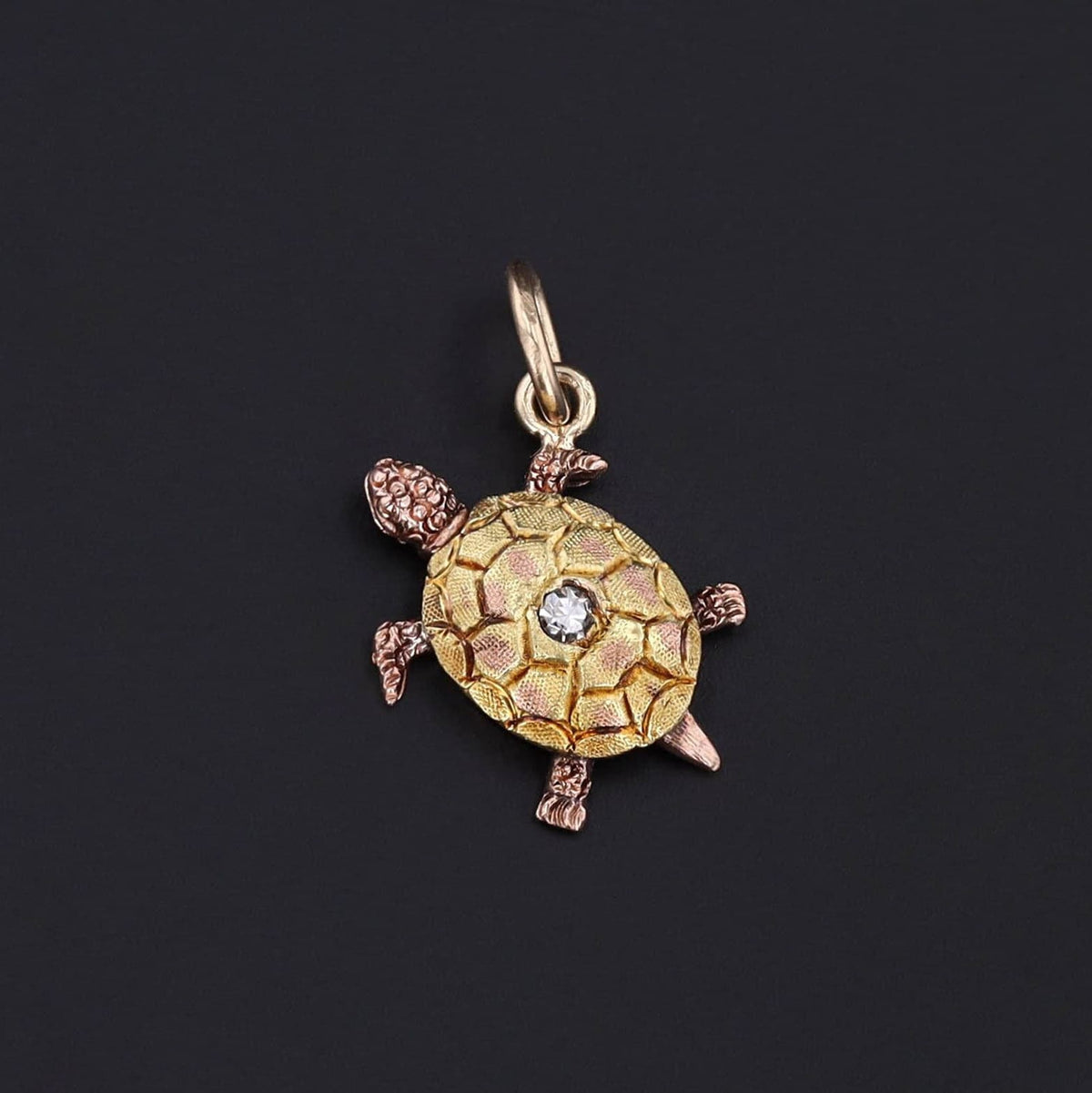 Antique Turtle Conversion Charm of 14k Gold - Trademark Antiques