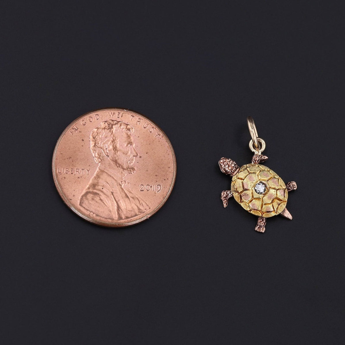 Antique Turtle Conversion Charm of 14k Gold - Trademark Antiques
