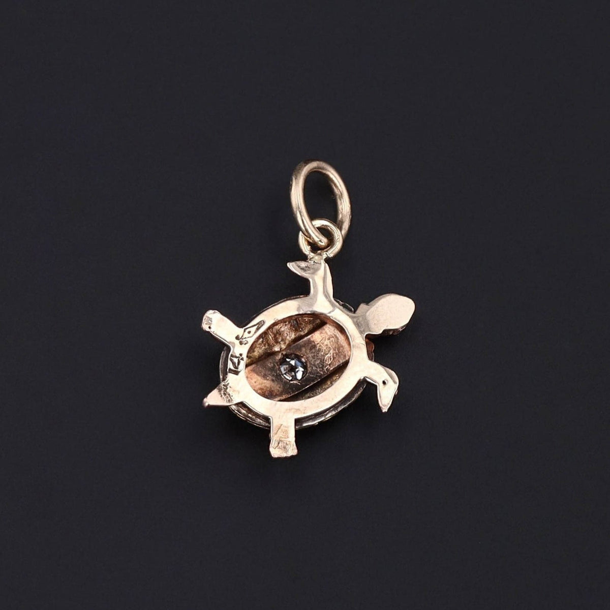 Antique Turtle Conversion Charm of 14k Gold - Trademark Antiques