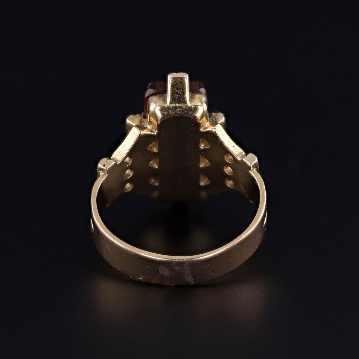 Antique Victorian Crane Ring of 10k Gold - Trademark Antiques