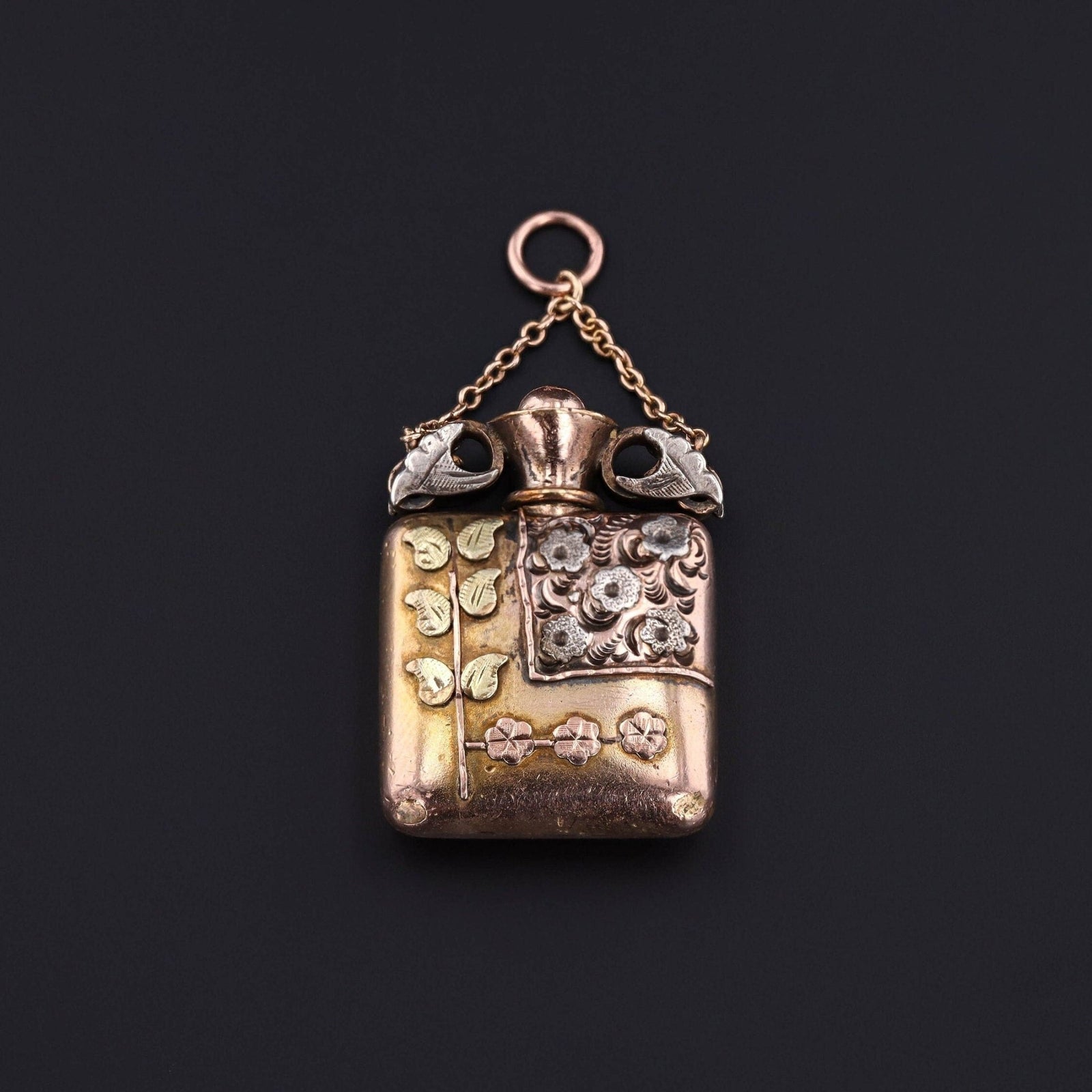 Antique Victorian Gold Filled Perfume Charm - Trademark Antiques