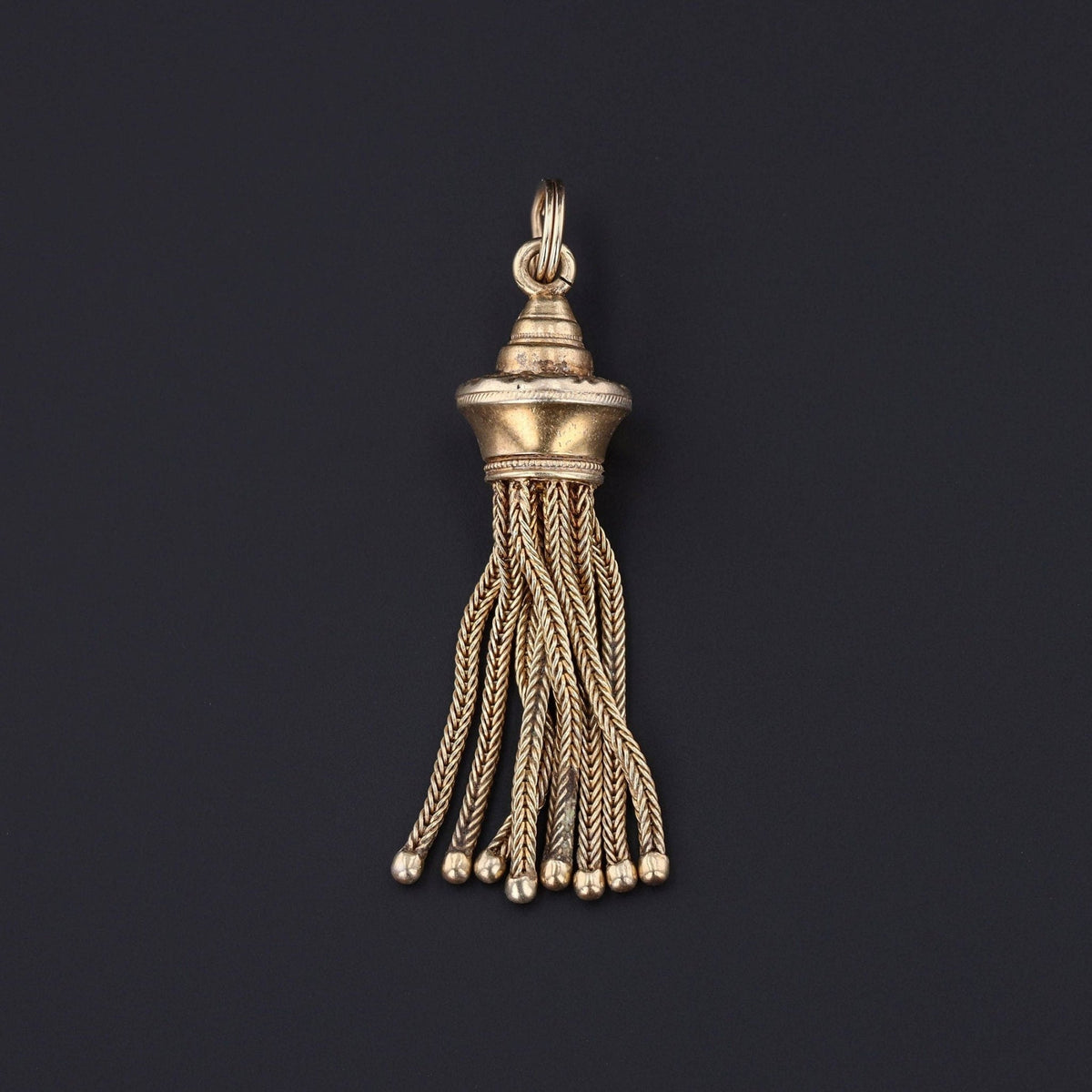 Antique Victorian Tassel Pendant | 14k Gold Pendant - Trademark Antiques