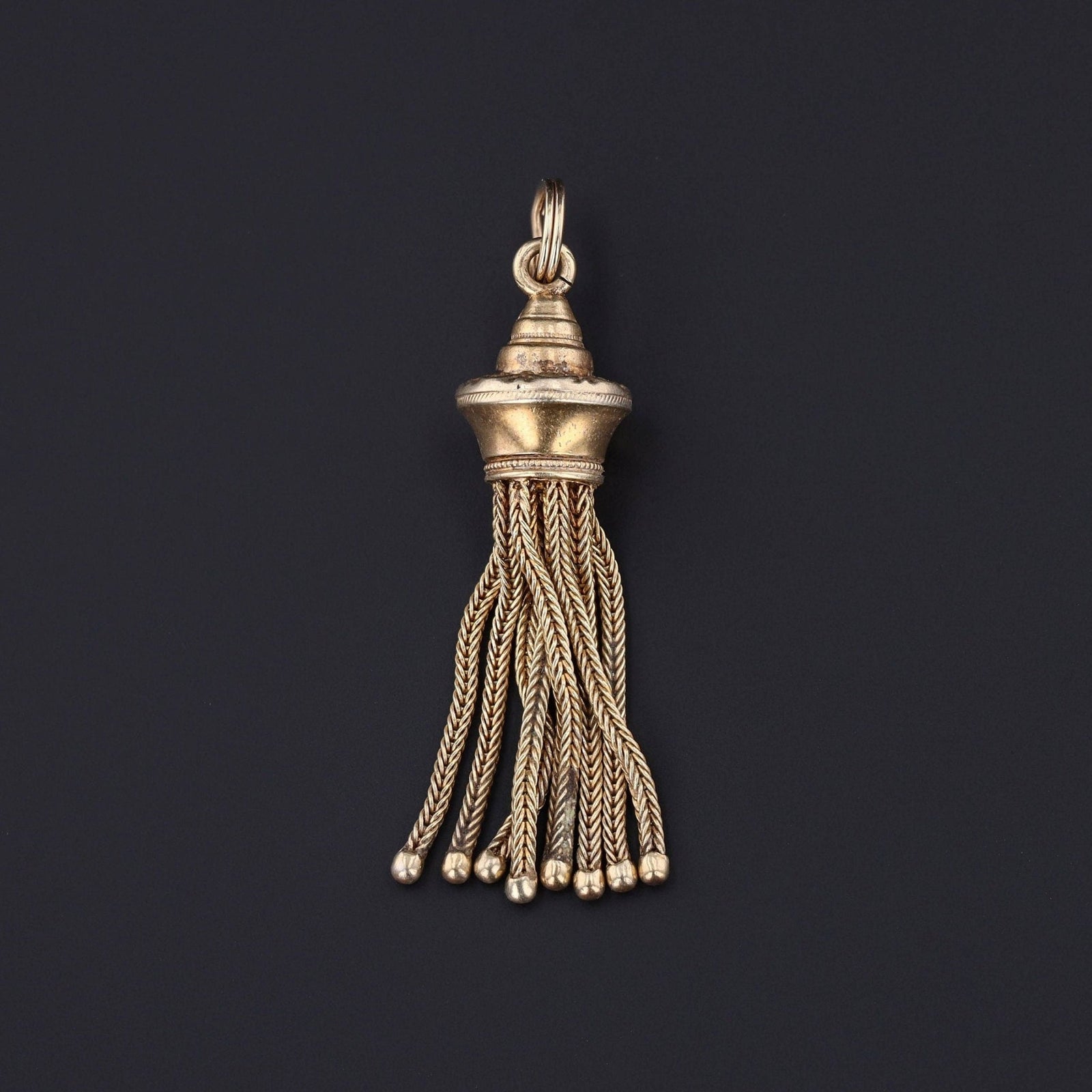 Antique Victorian Tassel Pendant | 14k Gold Pendant - Trademark Antiques