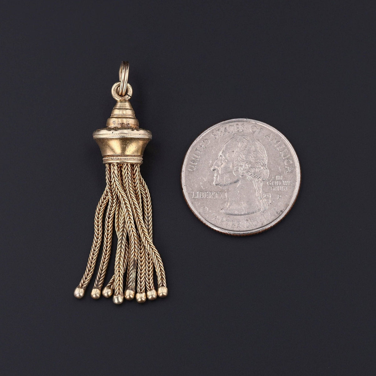 Antique Victorian Tassel Pendant | 14k Gold Pendant - Trademark Antiques