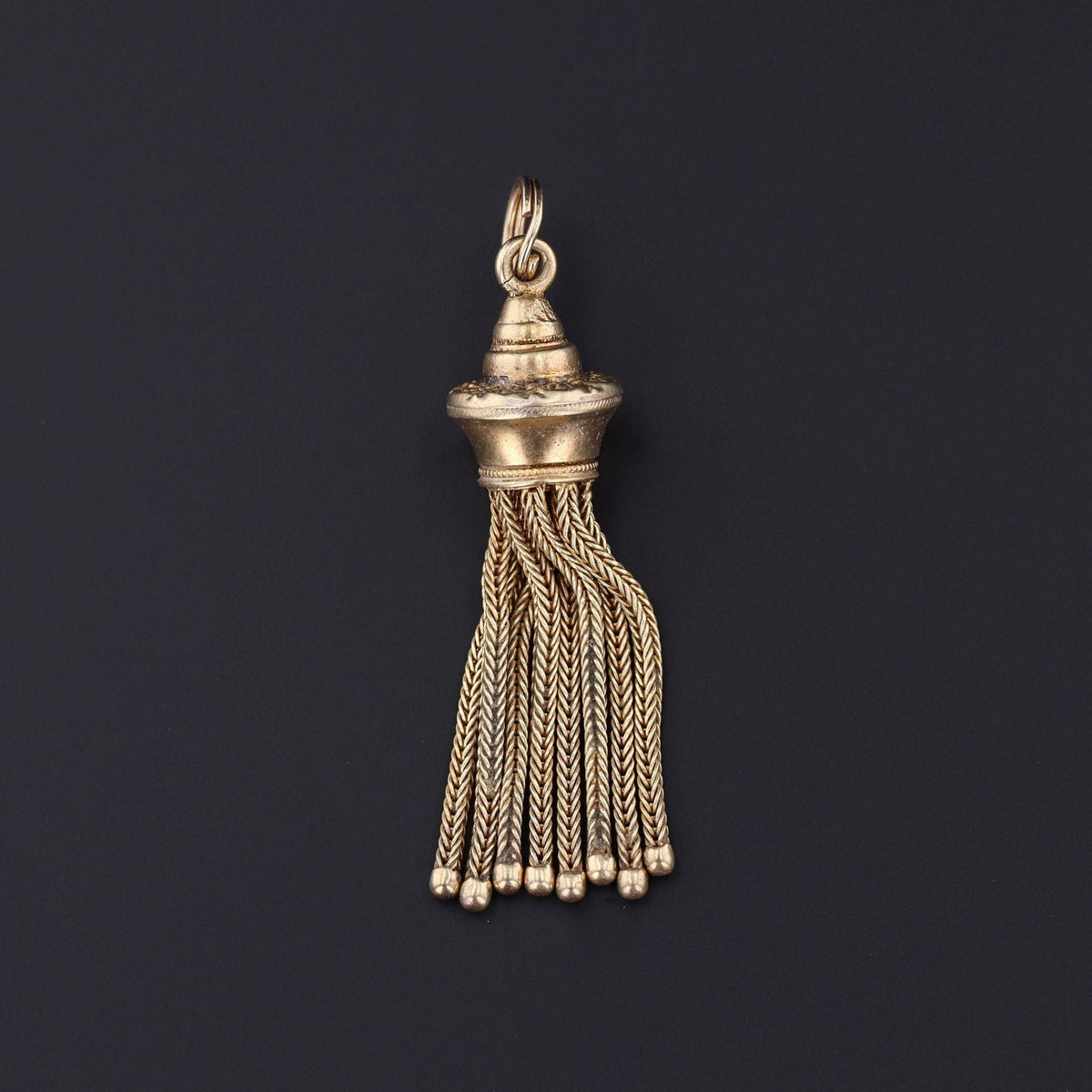 Antique Victorian Tassel Pendant | 14k Gold Pendant - Trademark Antiques