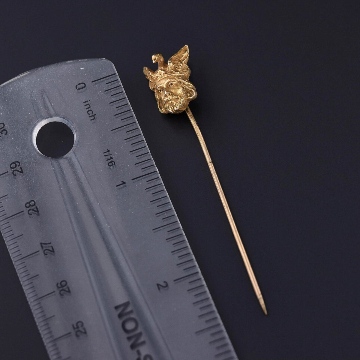Antique Viking Stickpin of 14k Gold - Trademark Antiques