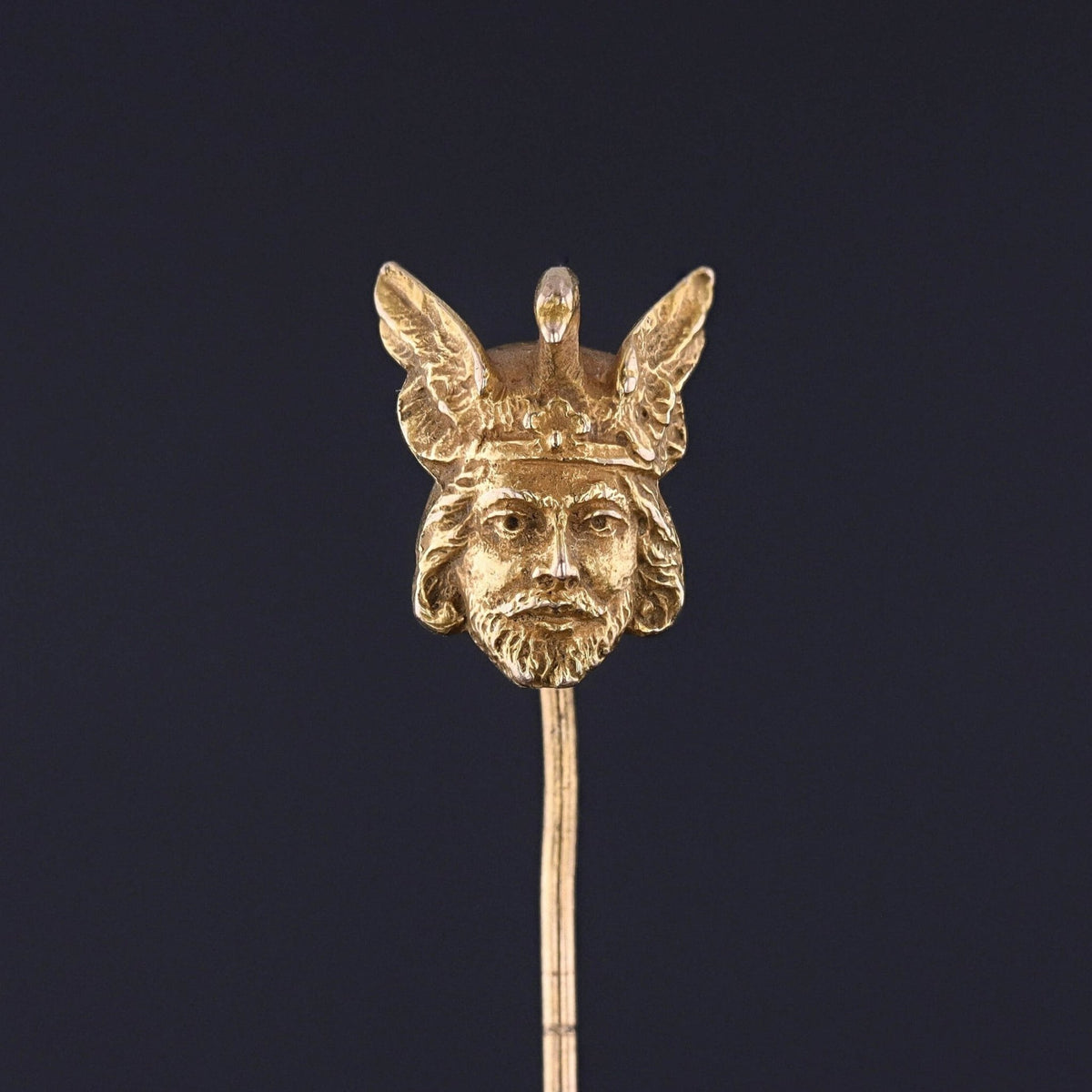 Antique Viking Stickpin of 14k Gold - Trademark Antiques