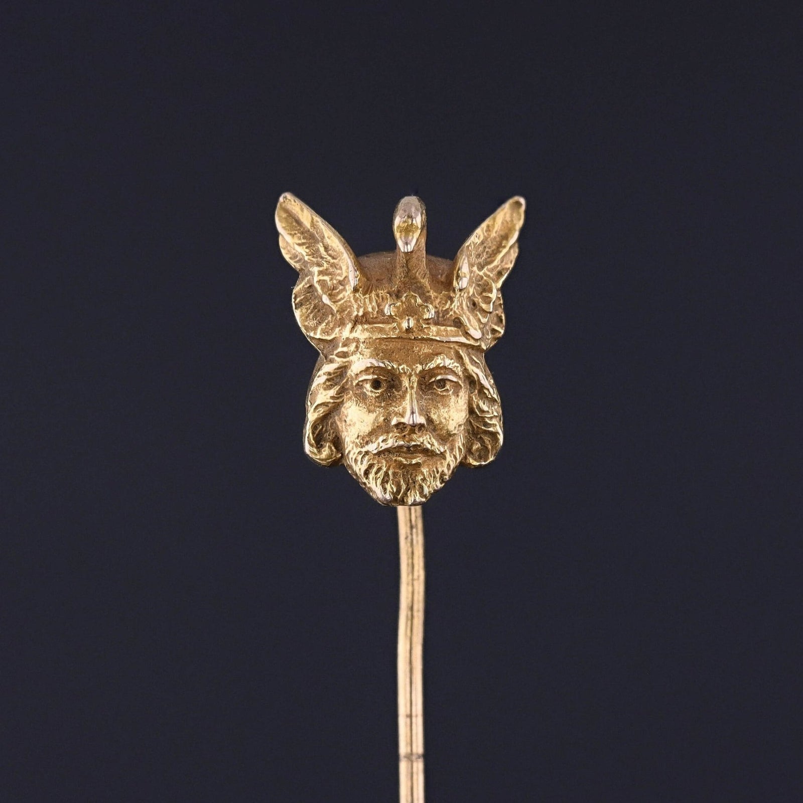 Antique Viking Stickpin of 14k Gold - Trademark Antiques