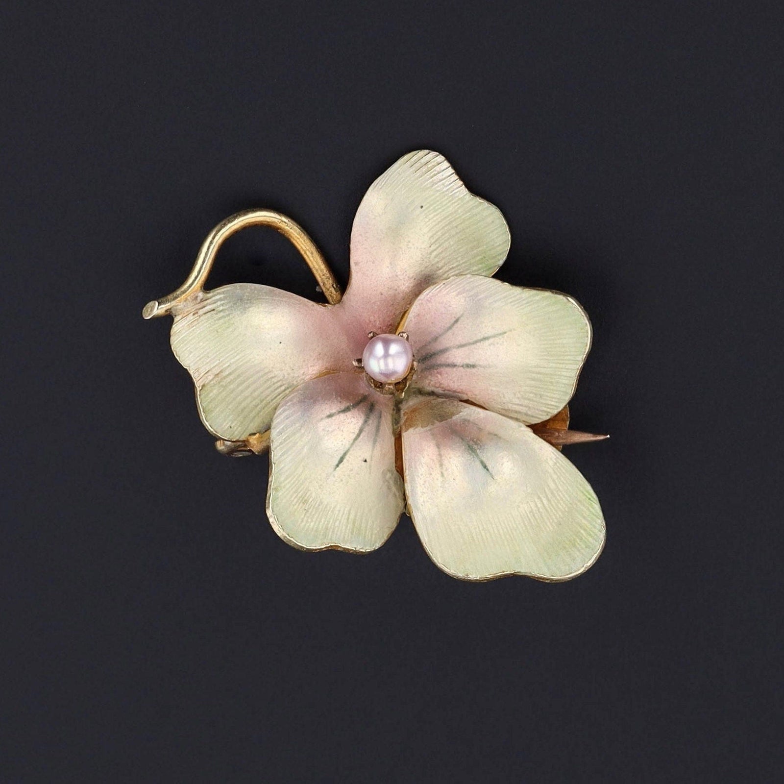 Antique Violet Brooch | Art Nouveau Brooch - Trademark Antiques