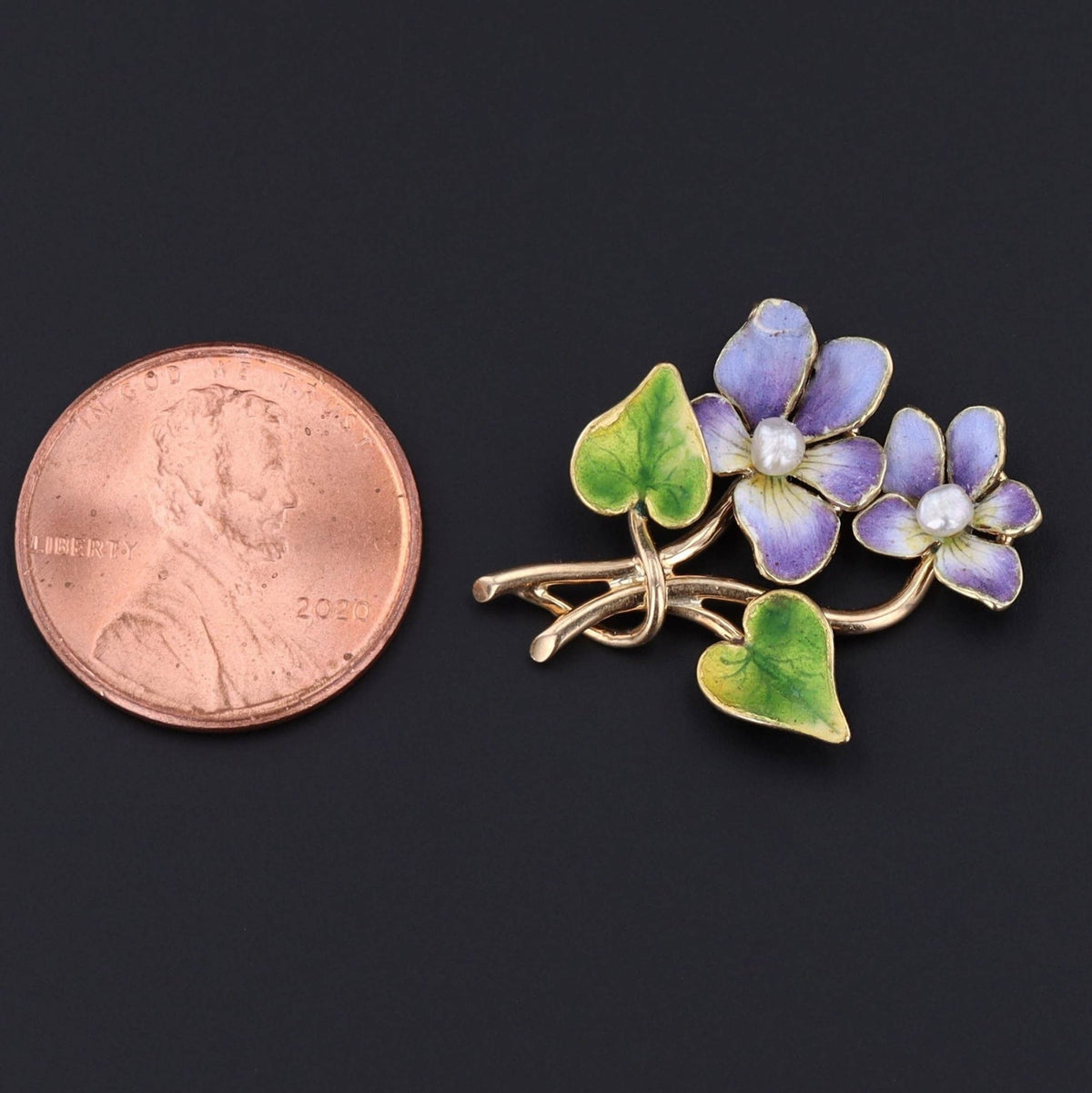 Antique Violet Pendant | Brooch Conversion - Trademark Antiques