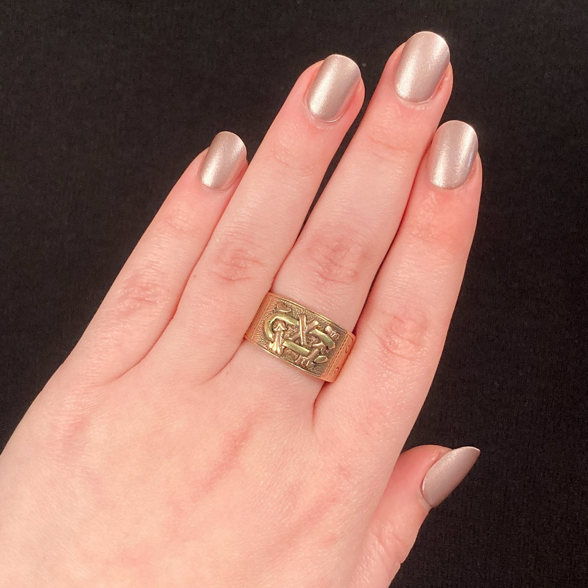 Antique Washington Club or WC Initial Ring of 14k Gold - Trademark Antiques