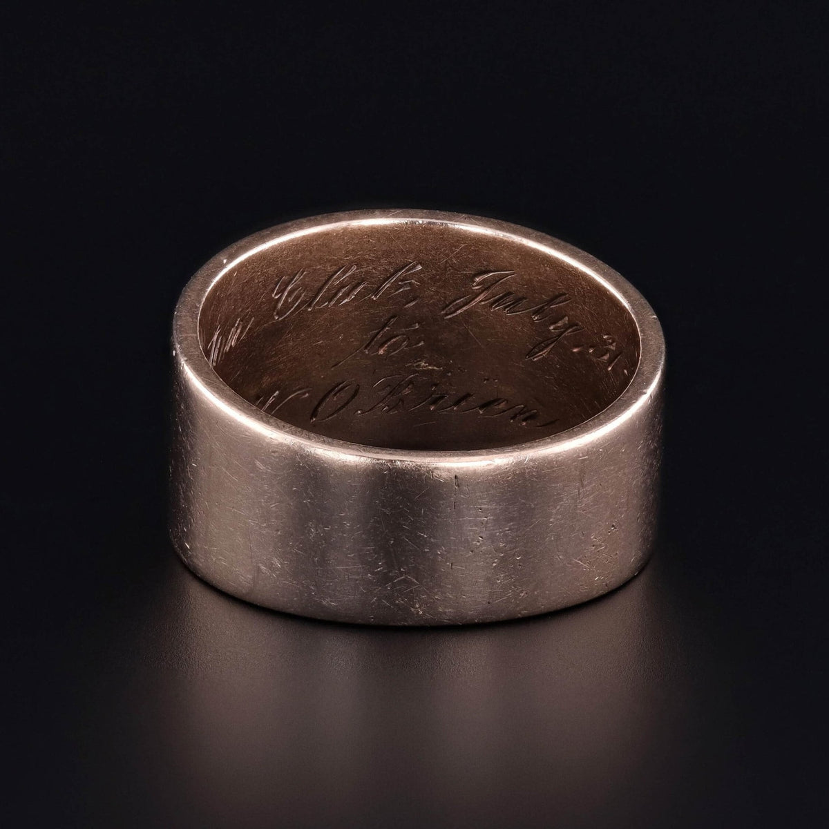 Antique Washington Club or WC Initial Ring of 14k Gold - Trademark Antiques