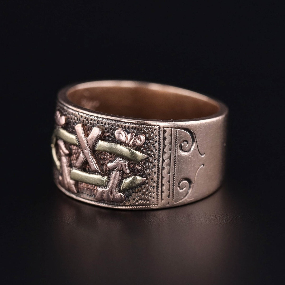 Antique Washington Club or WC Initial Ring of 14k Gold - Trademark Antiques