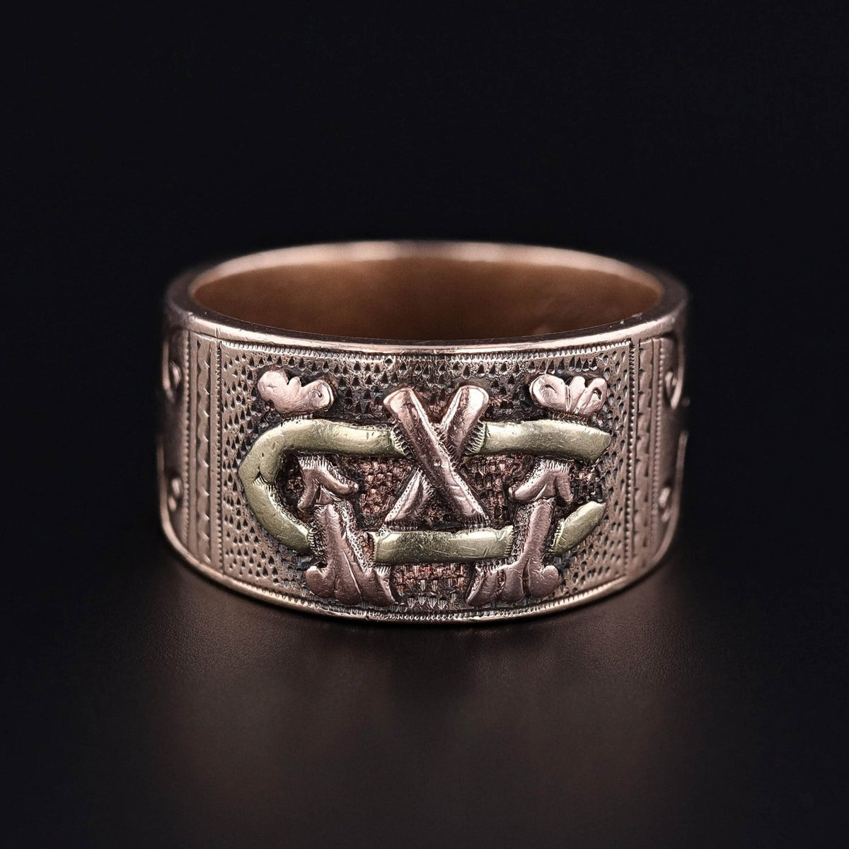 Antique Washington Club or WC Initial Ring of 14k Gold - Trademark Antiques