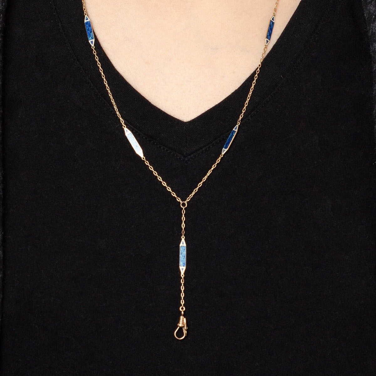 Antique Watch Chain Necklace | 10k Gold Necklace - Trademark Antiques