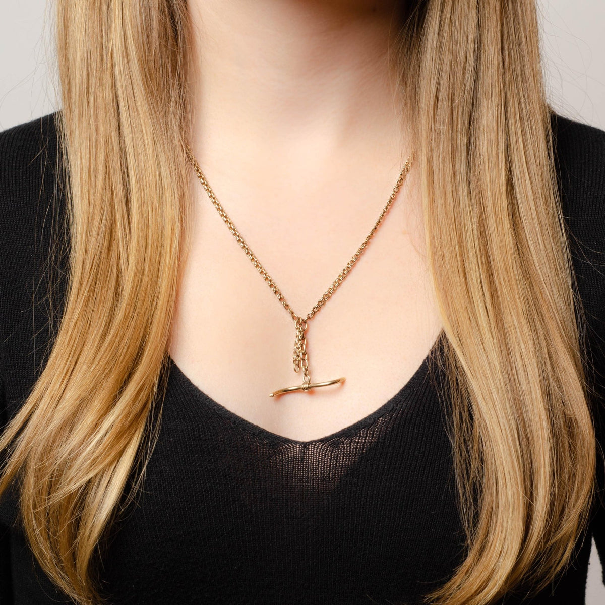 Antique Watch Chain Necklace of 14k Gold - Trademark Antiques