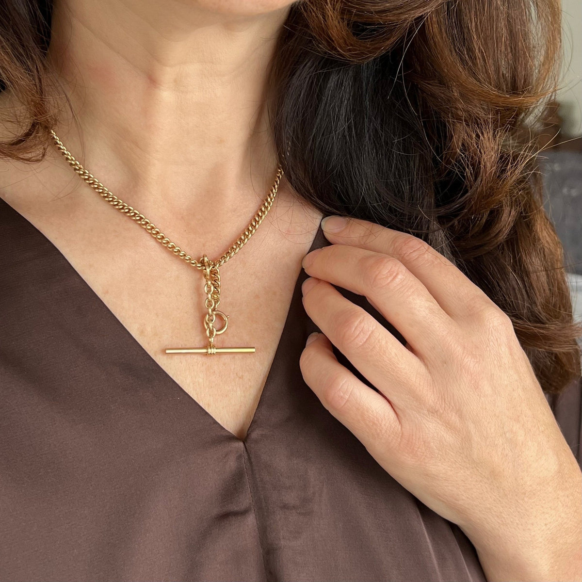 Antique Watch Chain Necklace of 15ct Gold - Trademark Antiques