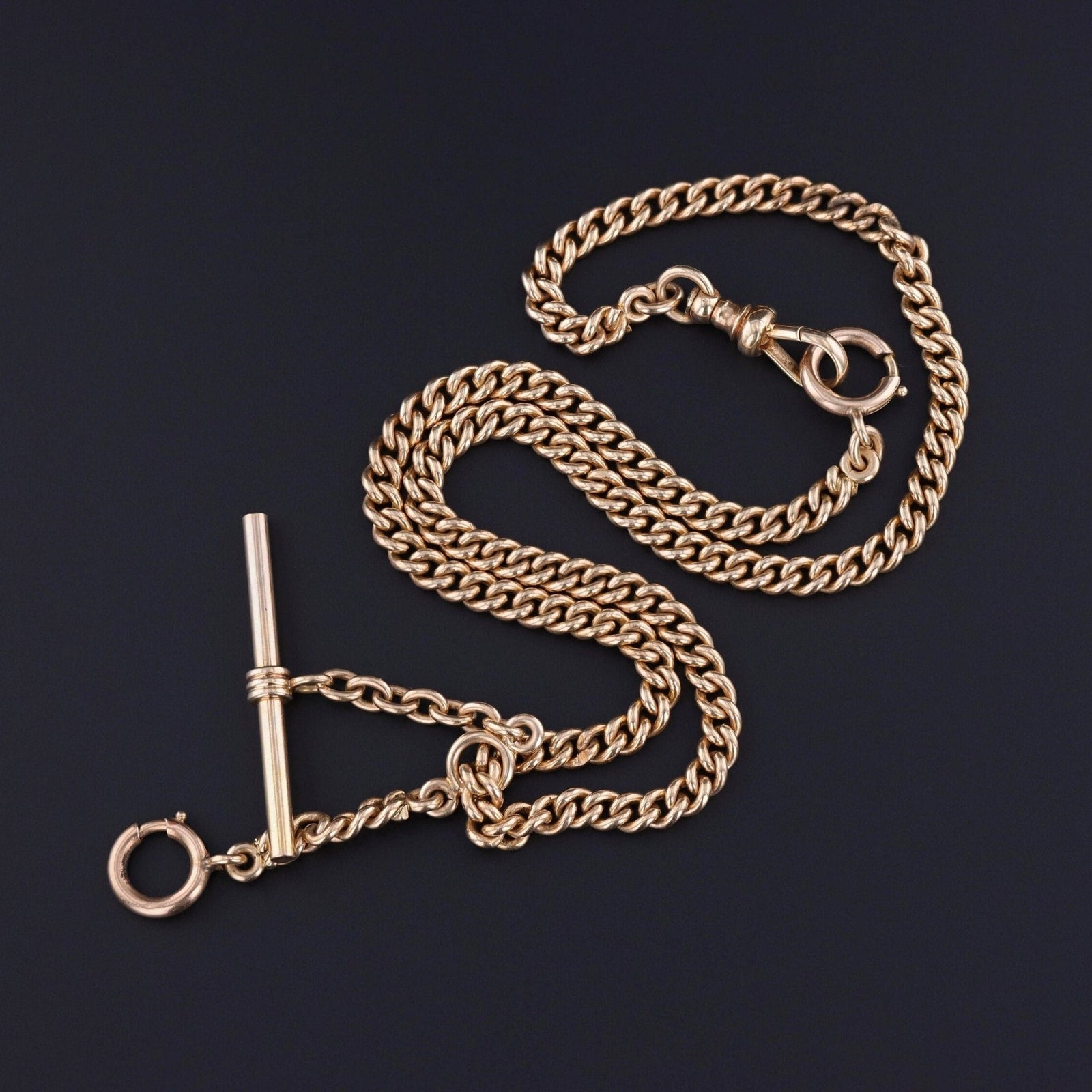 Antique Watch Chain Necklace of 15ct Gold - Trademark Antiques