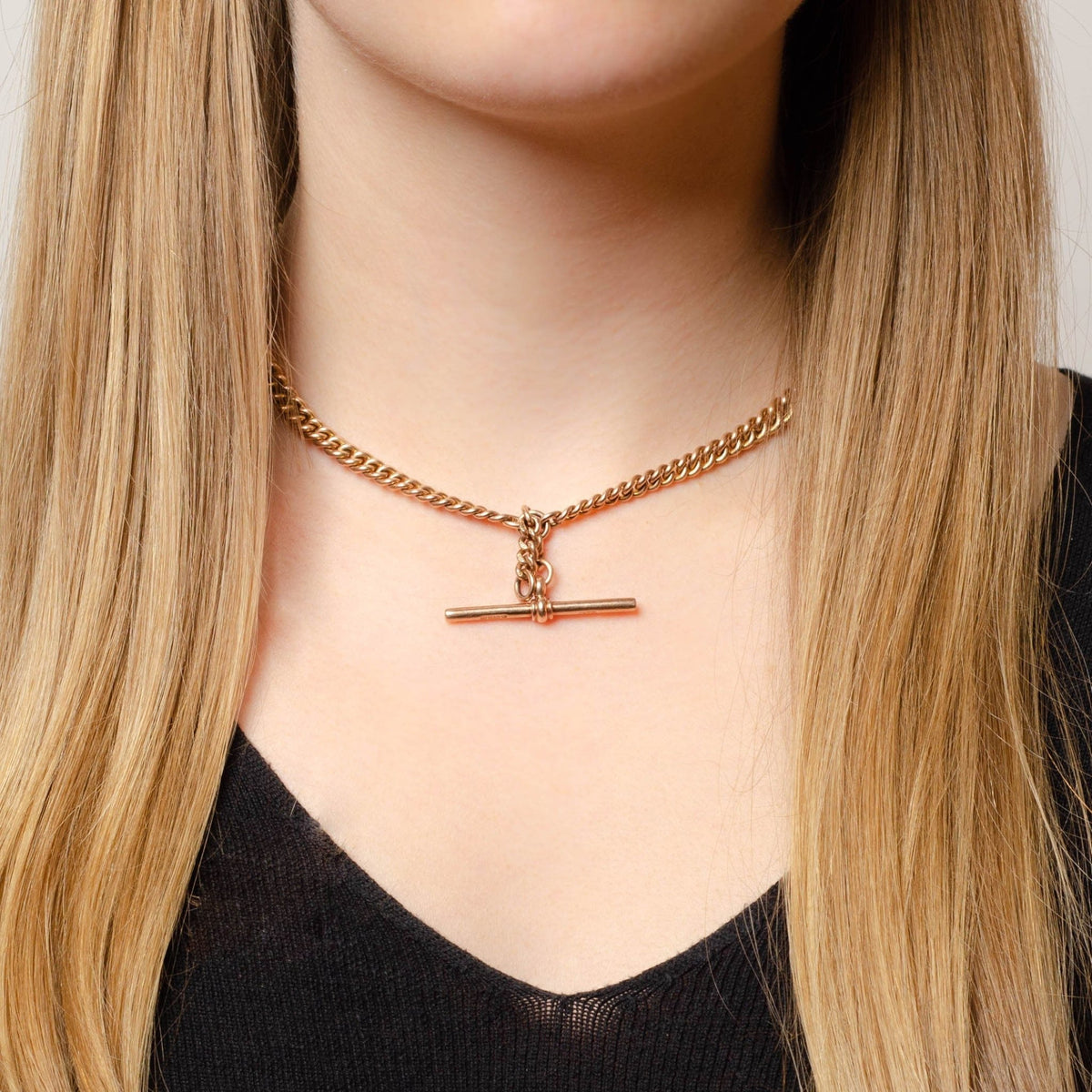 Antique Watch Chain Necklace of 9ct Gold - Trademark Antiques