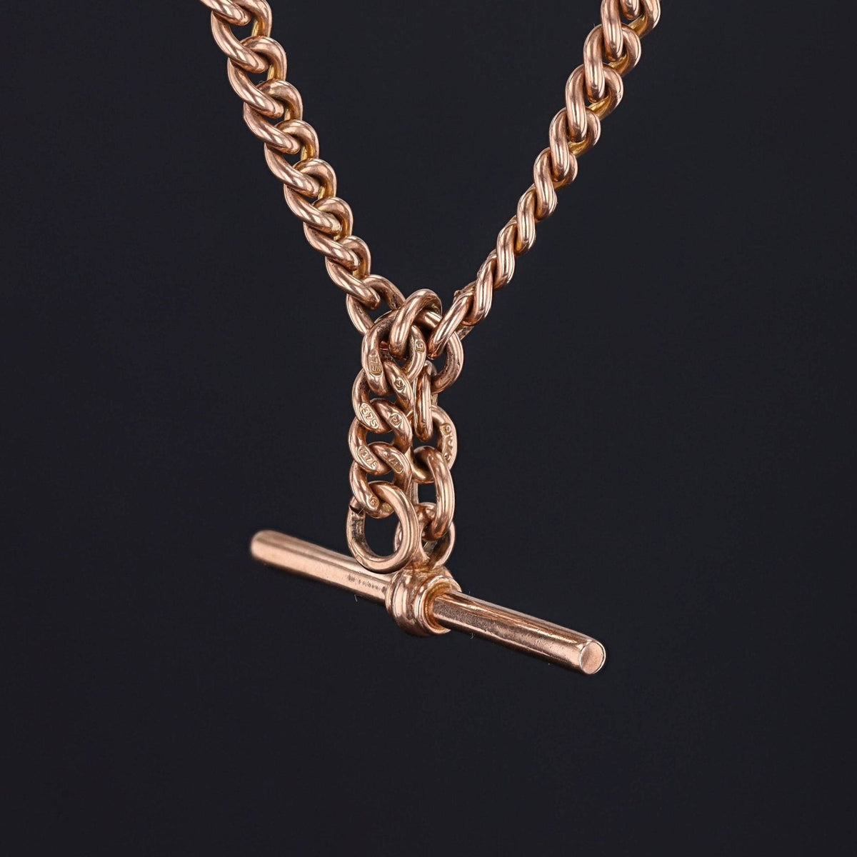 Antique Watch Chain Necklace of 9ct Gold - Trademark Antiques