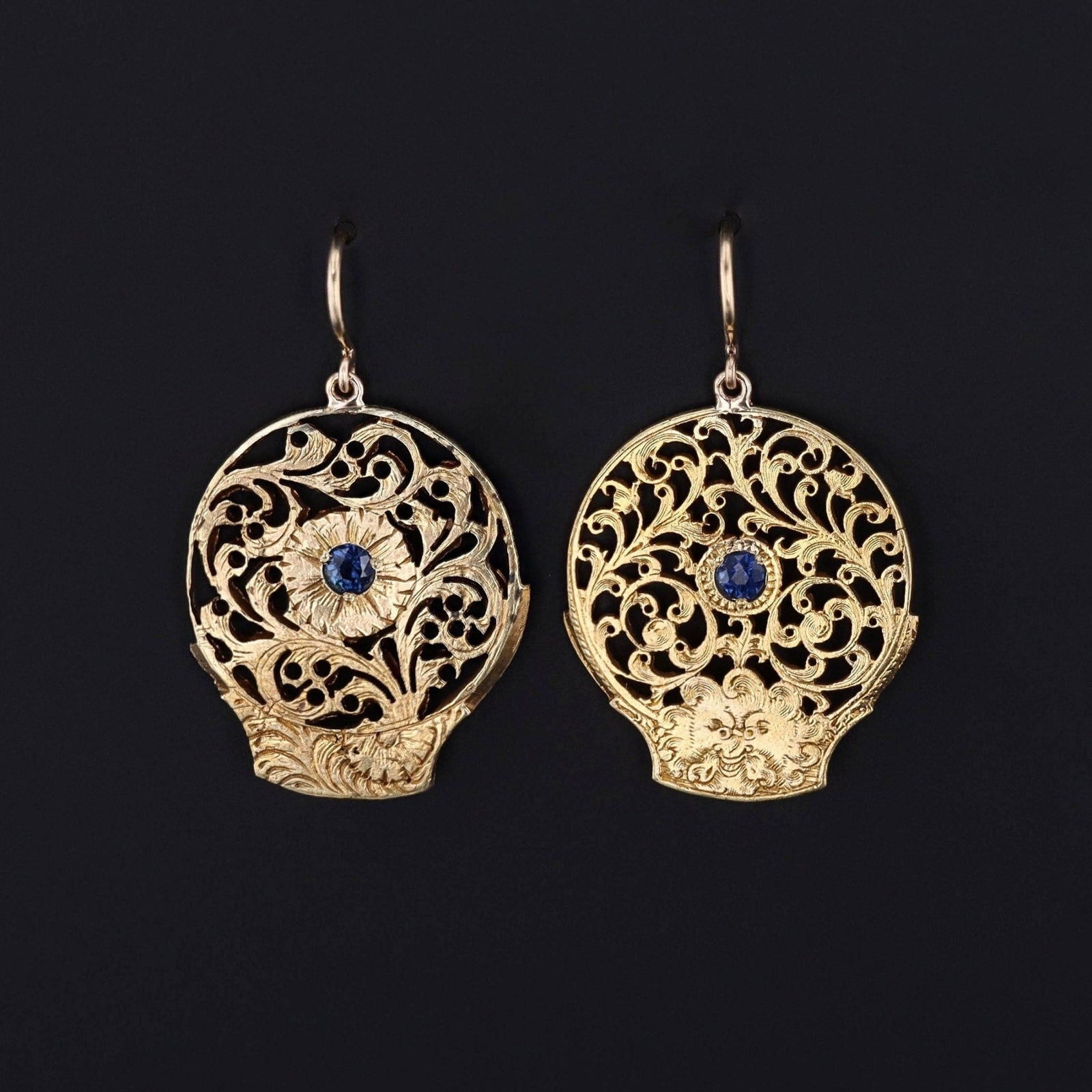 Antique Watchcock Conversion Earrings - Trademark Antiques