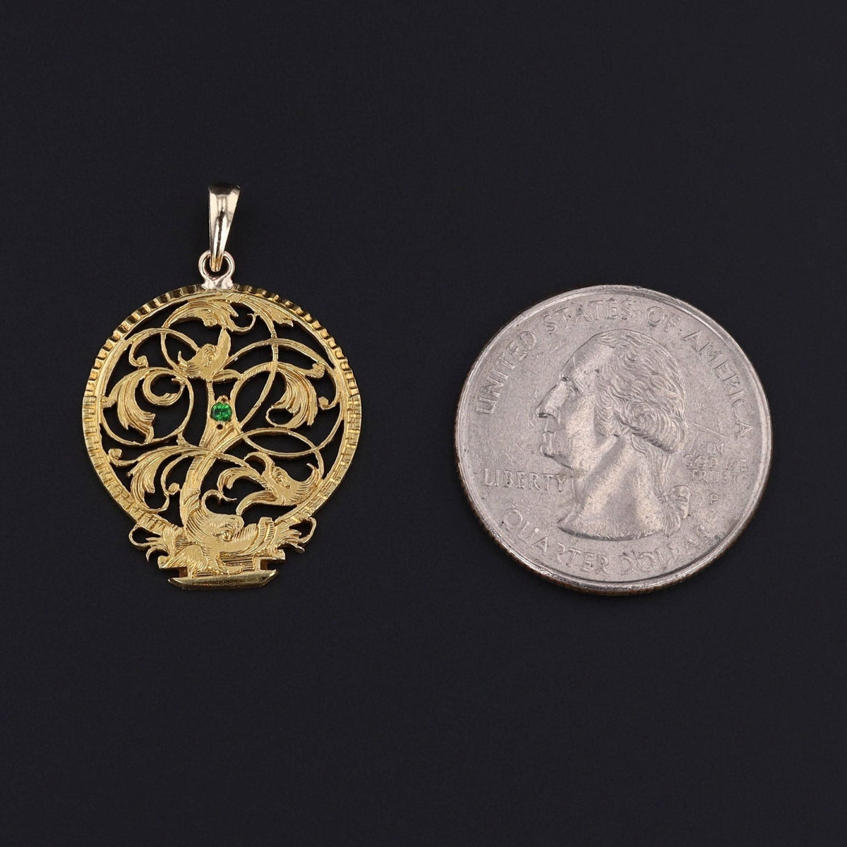 Antique Watchcock Conversion Pendant of Gold - Trademark Antiques