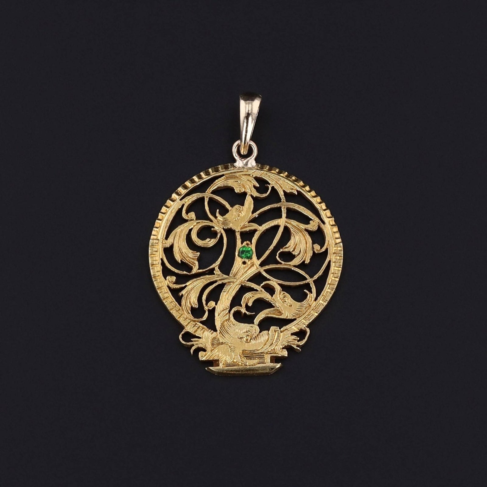 Antique Watchcock Conversion Pendant of Gold - Trademark Antiques
