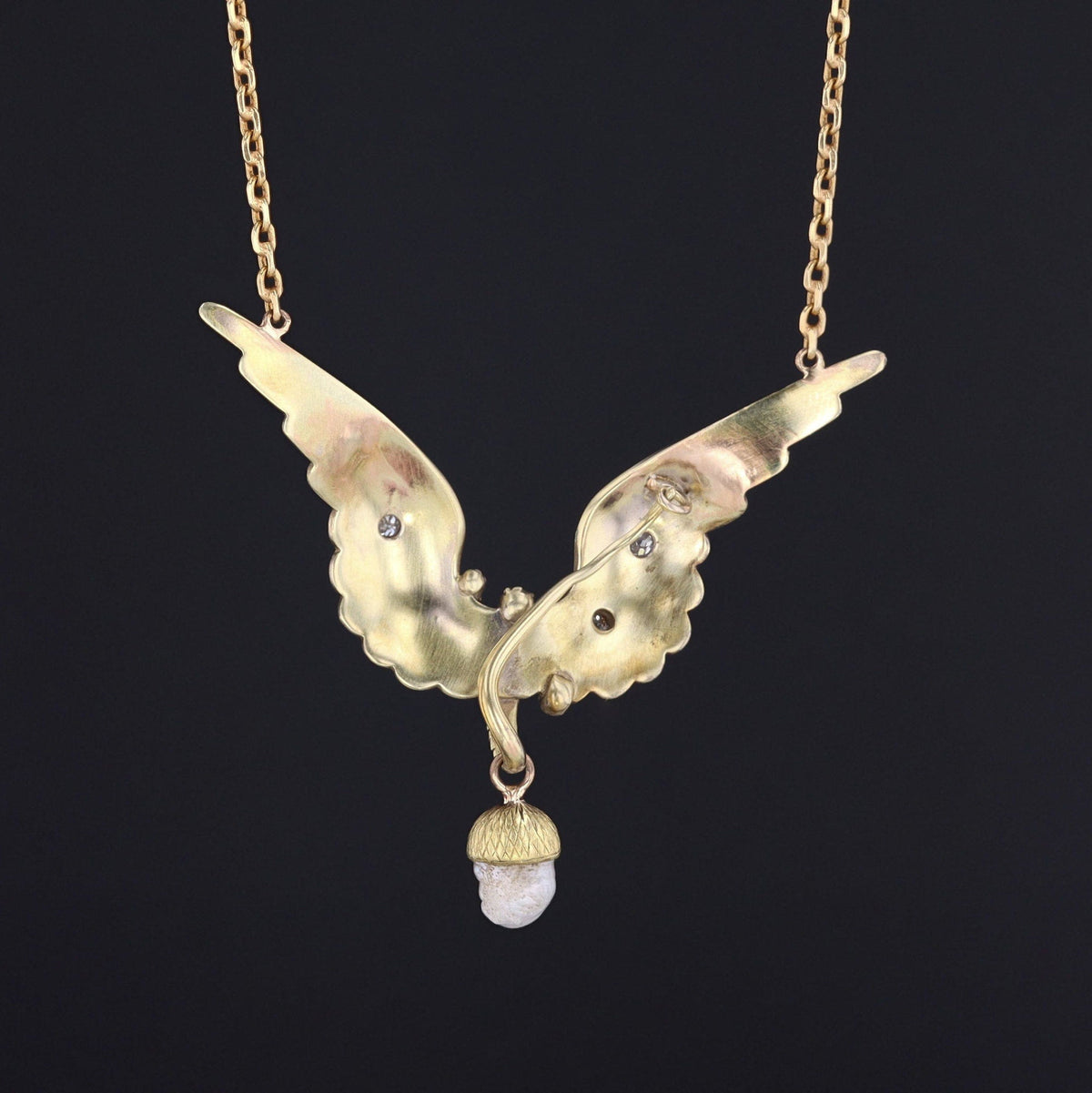 Antique Wing Conversion Necklace of 14k Gold - Trademark Antiques