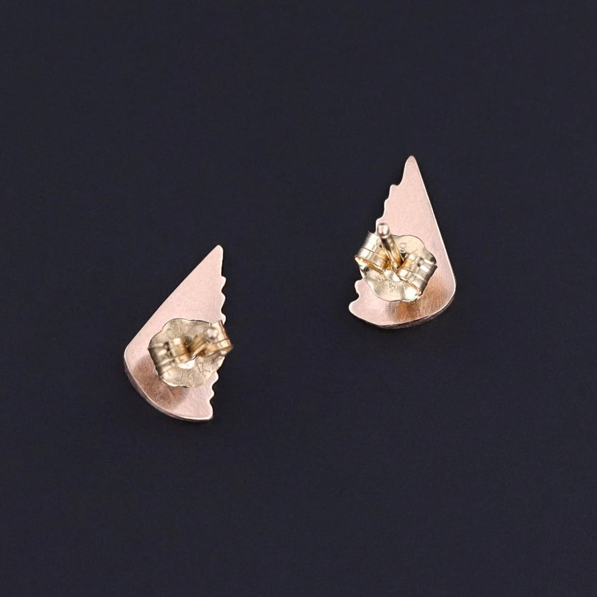 Antique Wing Earrings of 10k and 14k Gold - Trademark Antiques