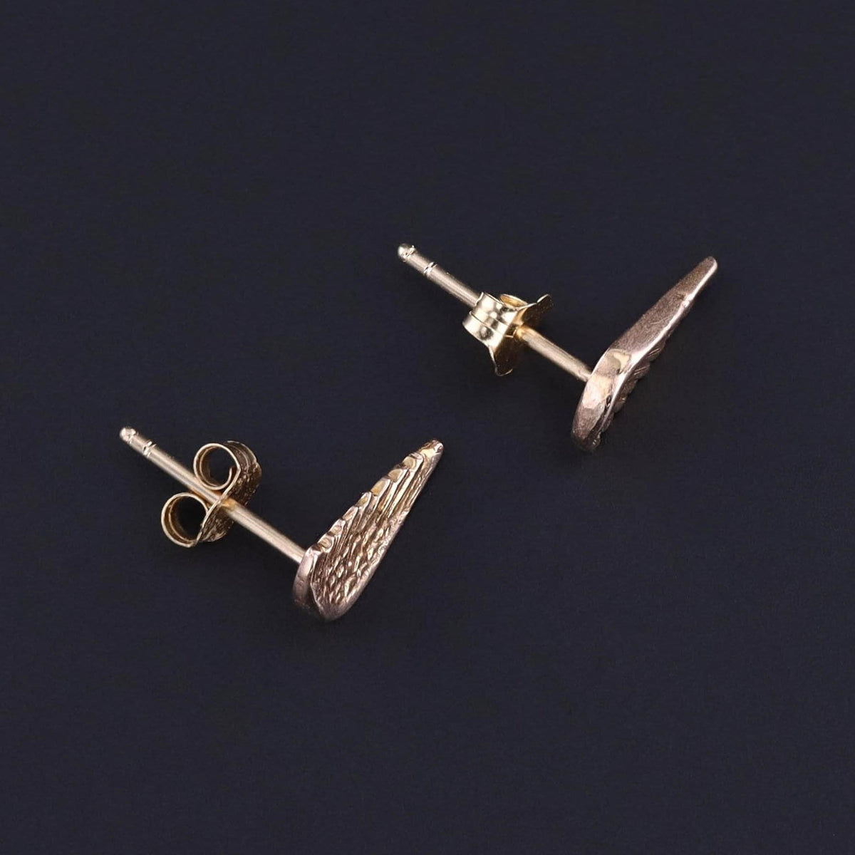 Antique Wing Earrings of 10k and 14k Gold - Trademark Antiques
