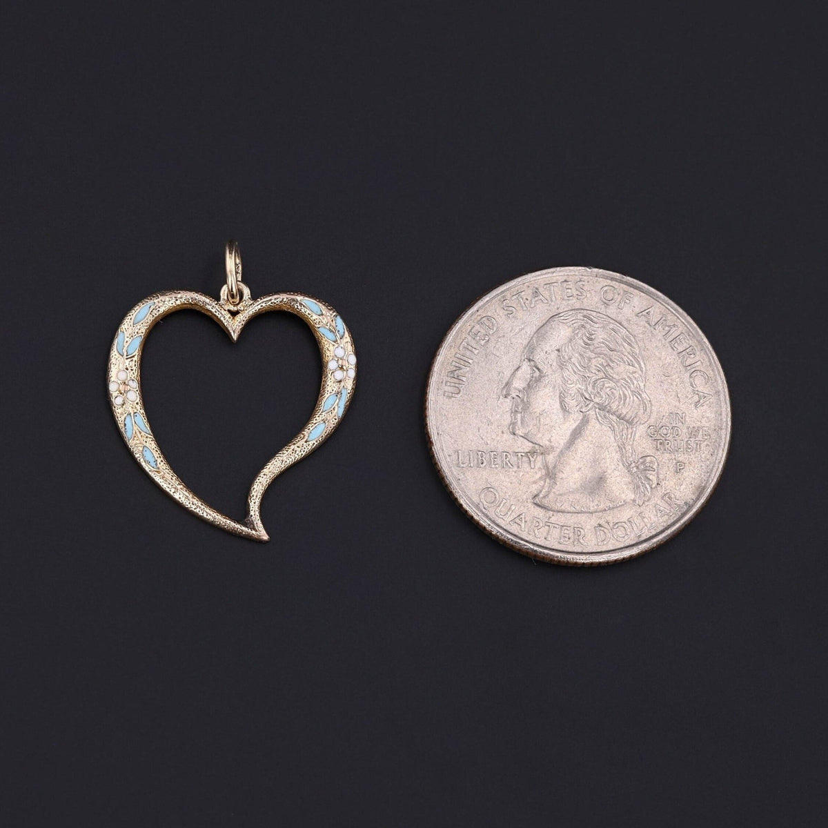 Antique Witch's Heart Conversion Pendant of 14k Gold - Trademark Antiques