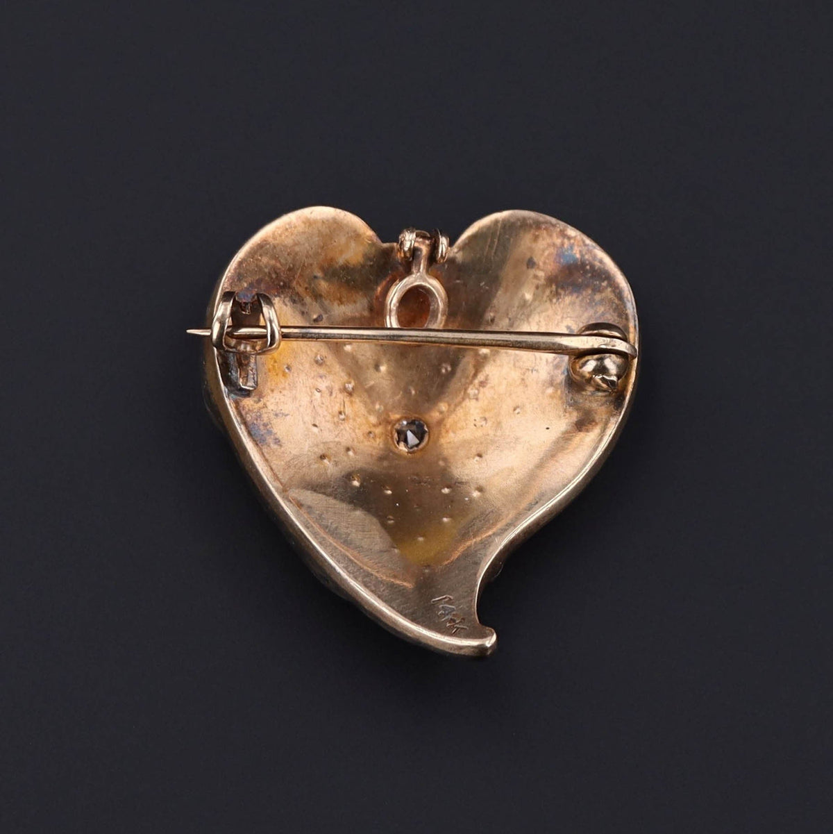 Antique Witch&#39;s Heart Pendant or Brooch | Pearl &amp; Diamond Heart - Trademark Antiques