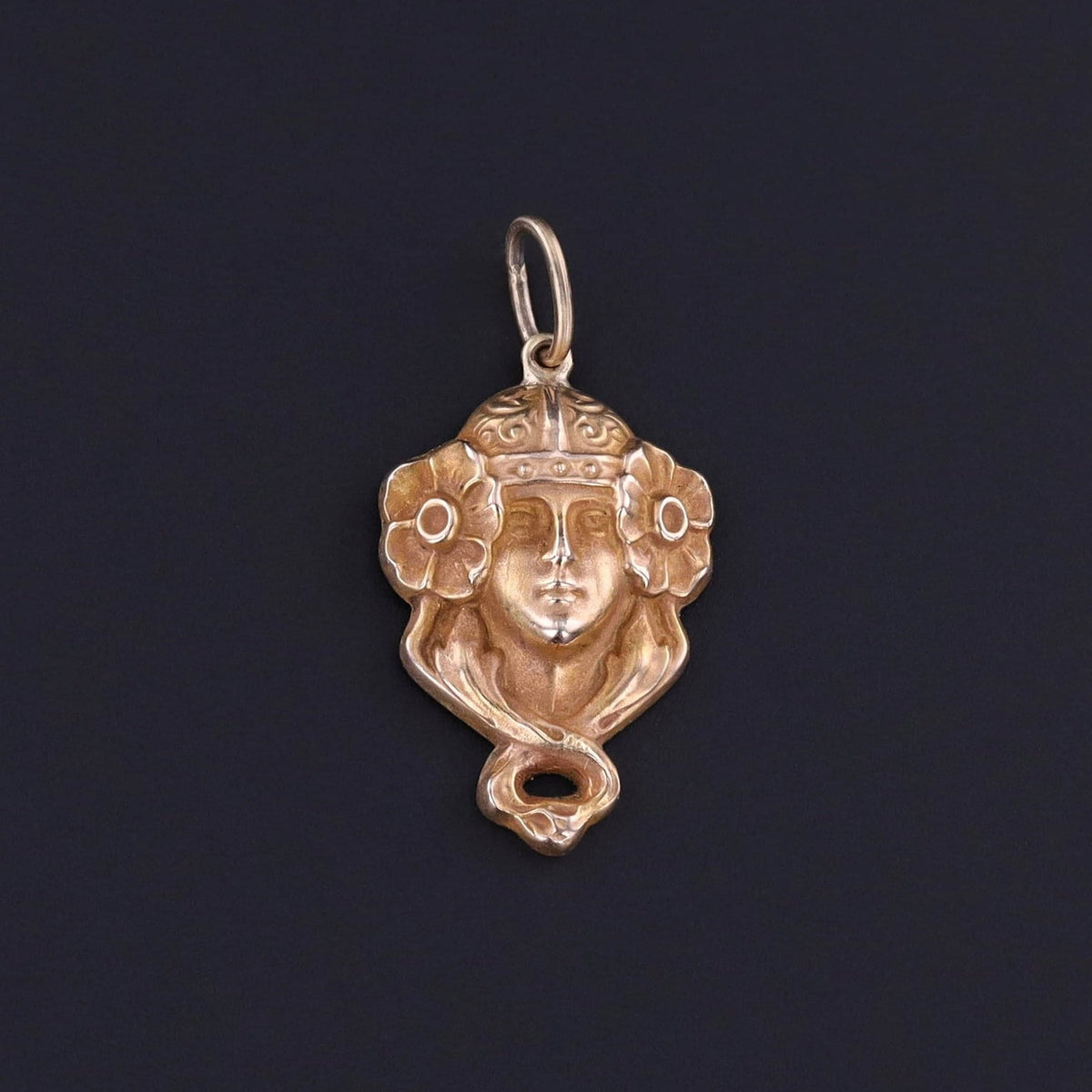 Antique Woman Charm of 9ct Gold - Trademark Antiques