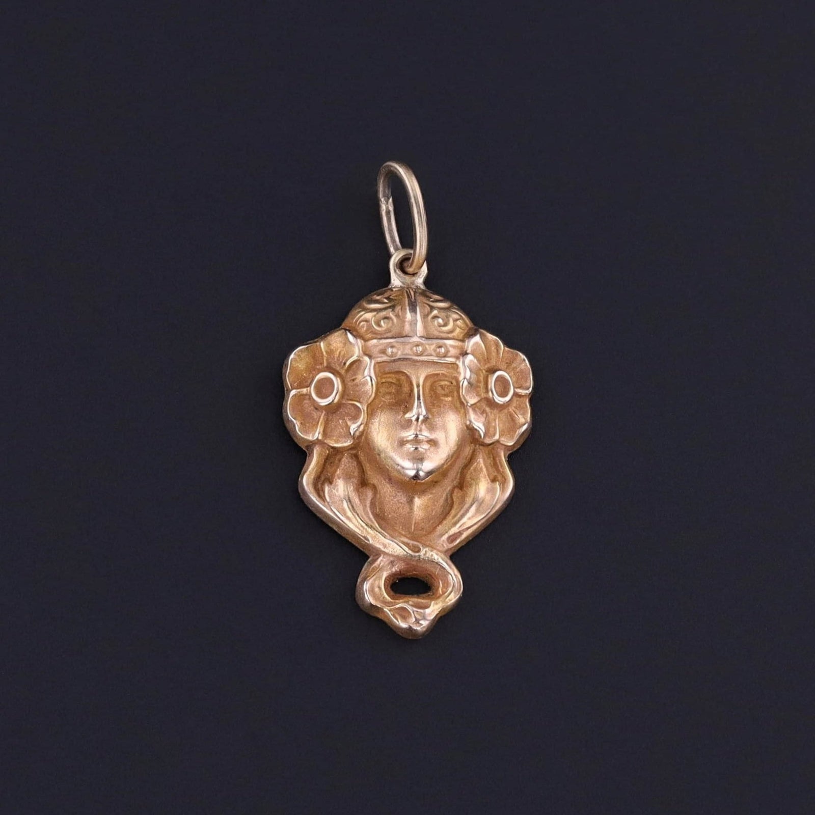 Antique Woman Charm of 9ct Gold - Trademark Antiques