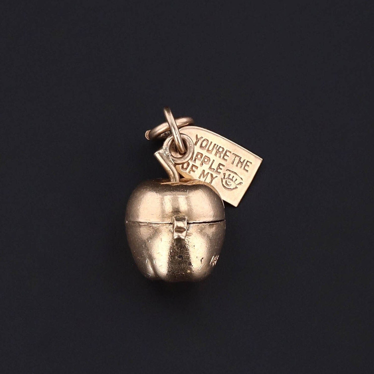 Apple Charm | 14k Gold Charm - Trademark Antiques