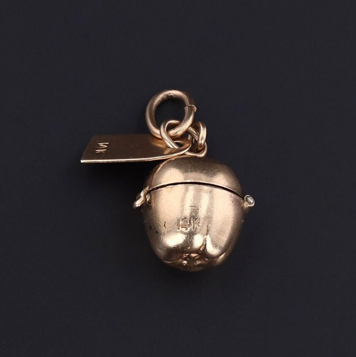 Apple Charm | 14k Gold Charm - Trademark Antiques