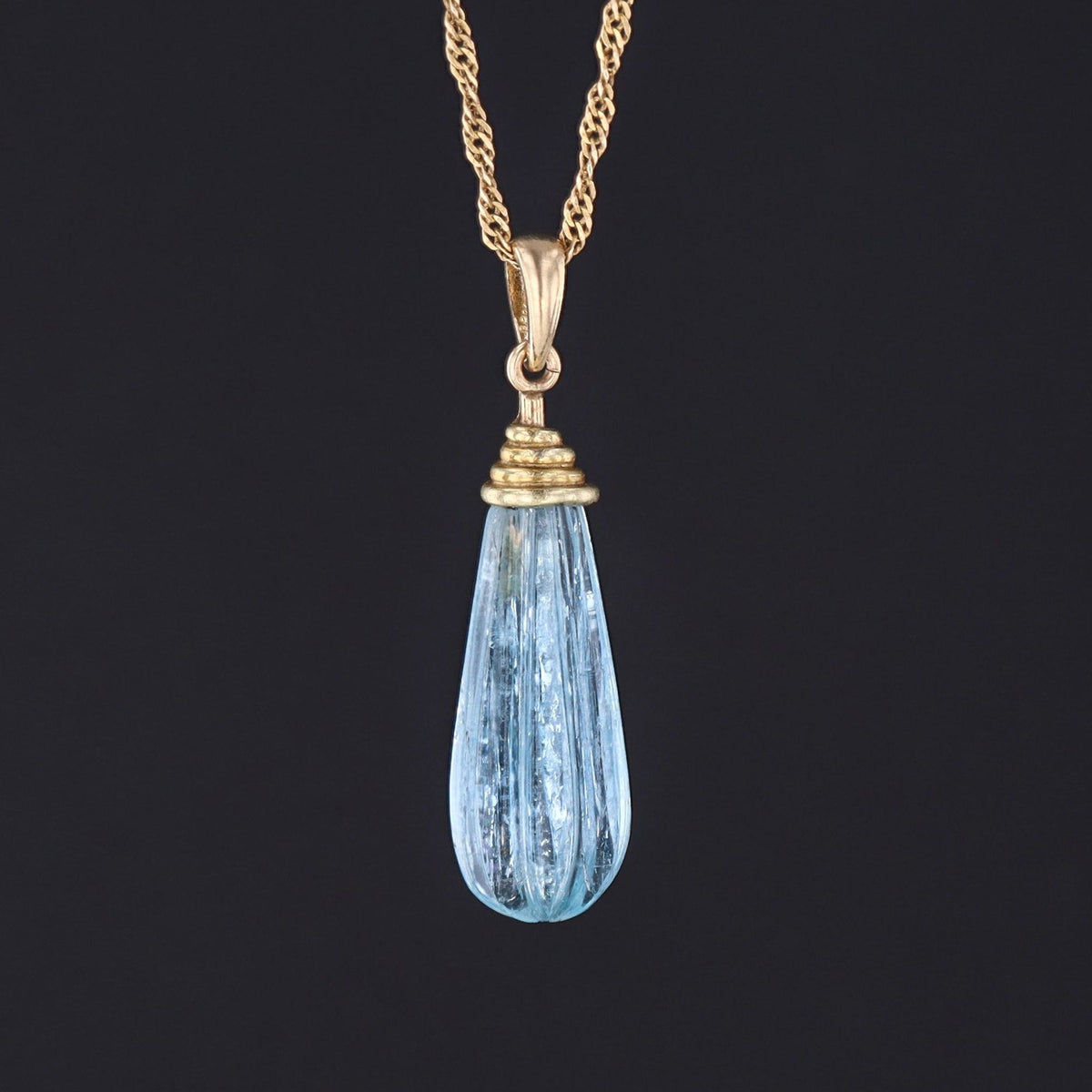 Aquamarine Pendant | Snake Pendant - Trademark Antiques