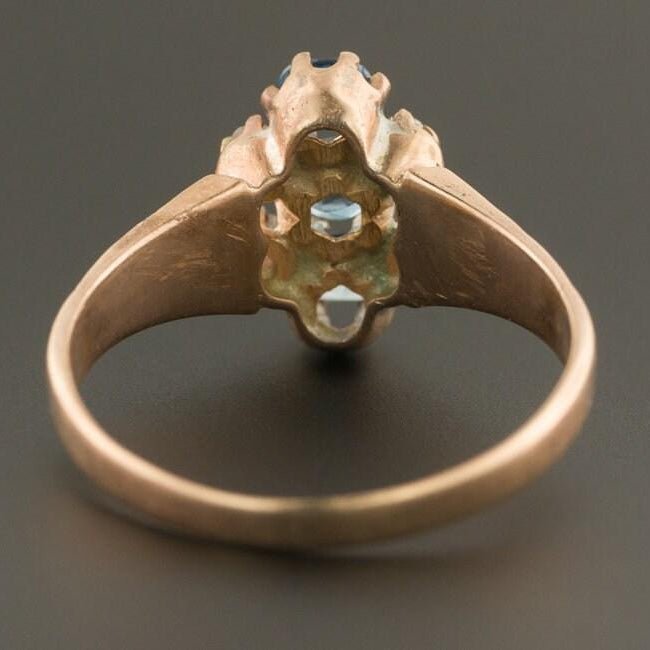 Aquamarine Ring | Aqua &amp; Diamond Ring - Trademark Antiques