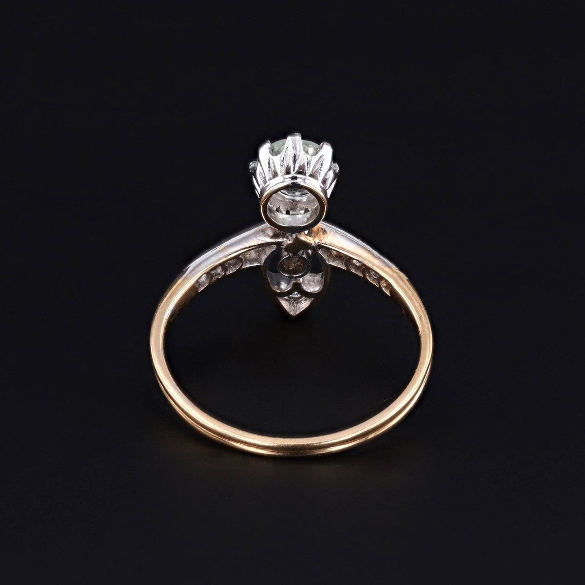 Aquamarine Ring | Aqua &amp; Diamond Ring - Trademark Antiques