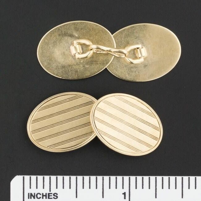 Art Deco Cufflinks | 10k Gold Cufflinks - Trademark Antiques