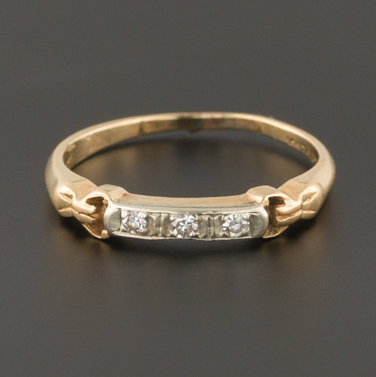 Art Deco Diamond Band | Vintage Wedding Band - Trademark Antiques