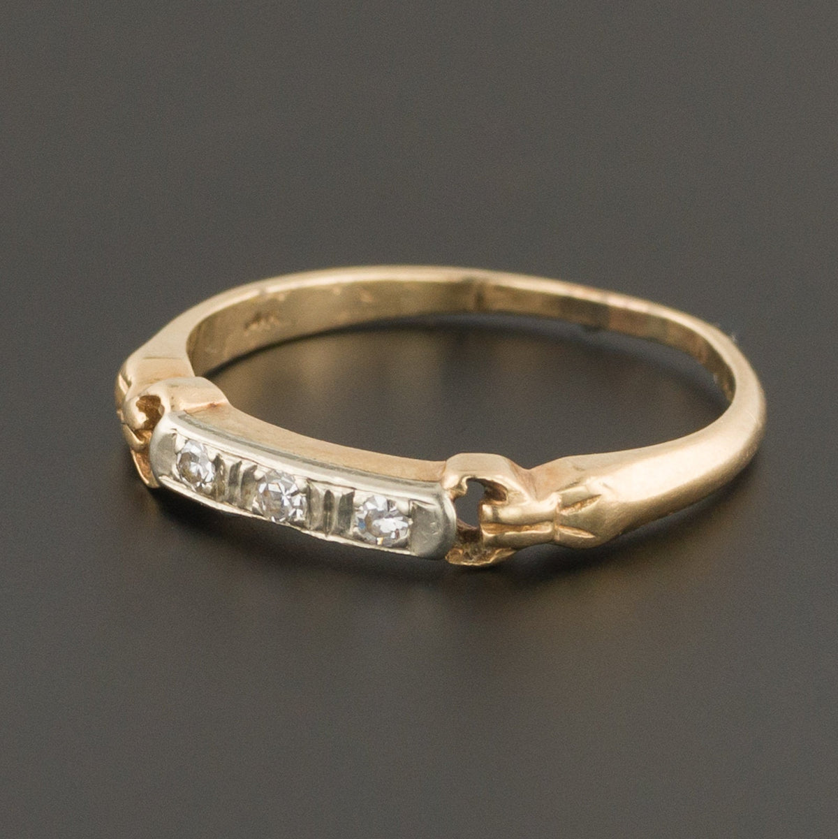 Art Deco Diamond Band | Vintage Wedding Band - Trademark Antiques