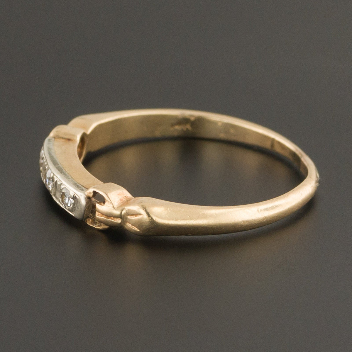 Art Deco Diamond Band | Vintage Wedding Band - Trademark Antiques