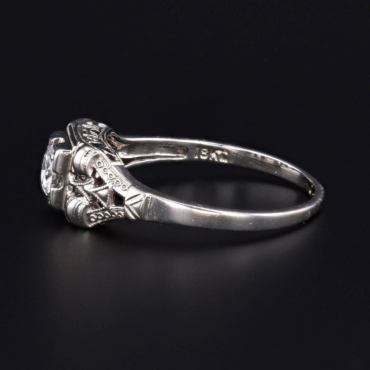 Art Deco Diamond Ring | Vintage Engagement Ring - Trademark Antiques