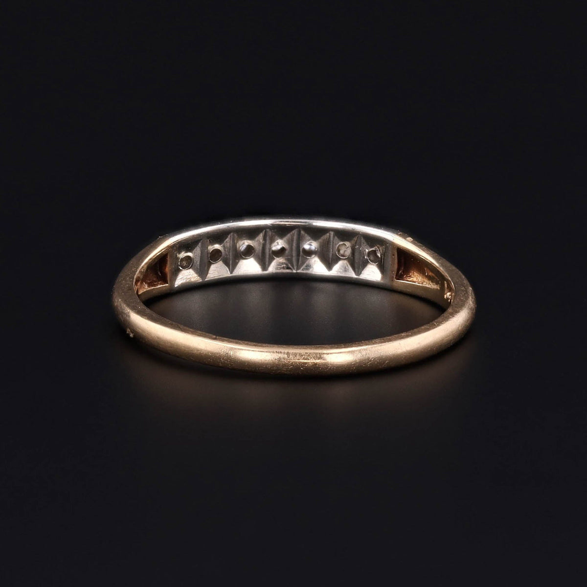 Art Deco Diamond Wedding Band in 14k Gold - Trademark Antiques