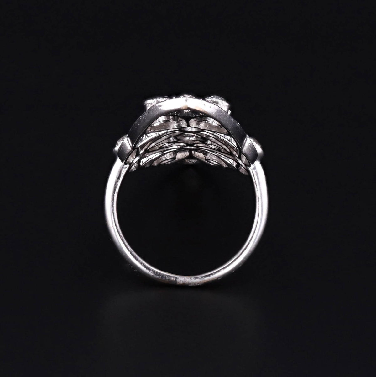 Art Deco Elongated Diamond Ring with Appraisal - Trademark Antiques