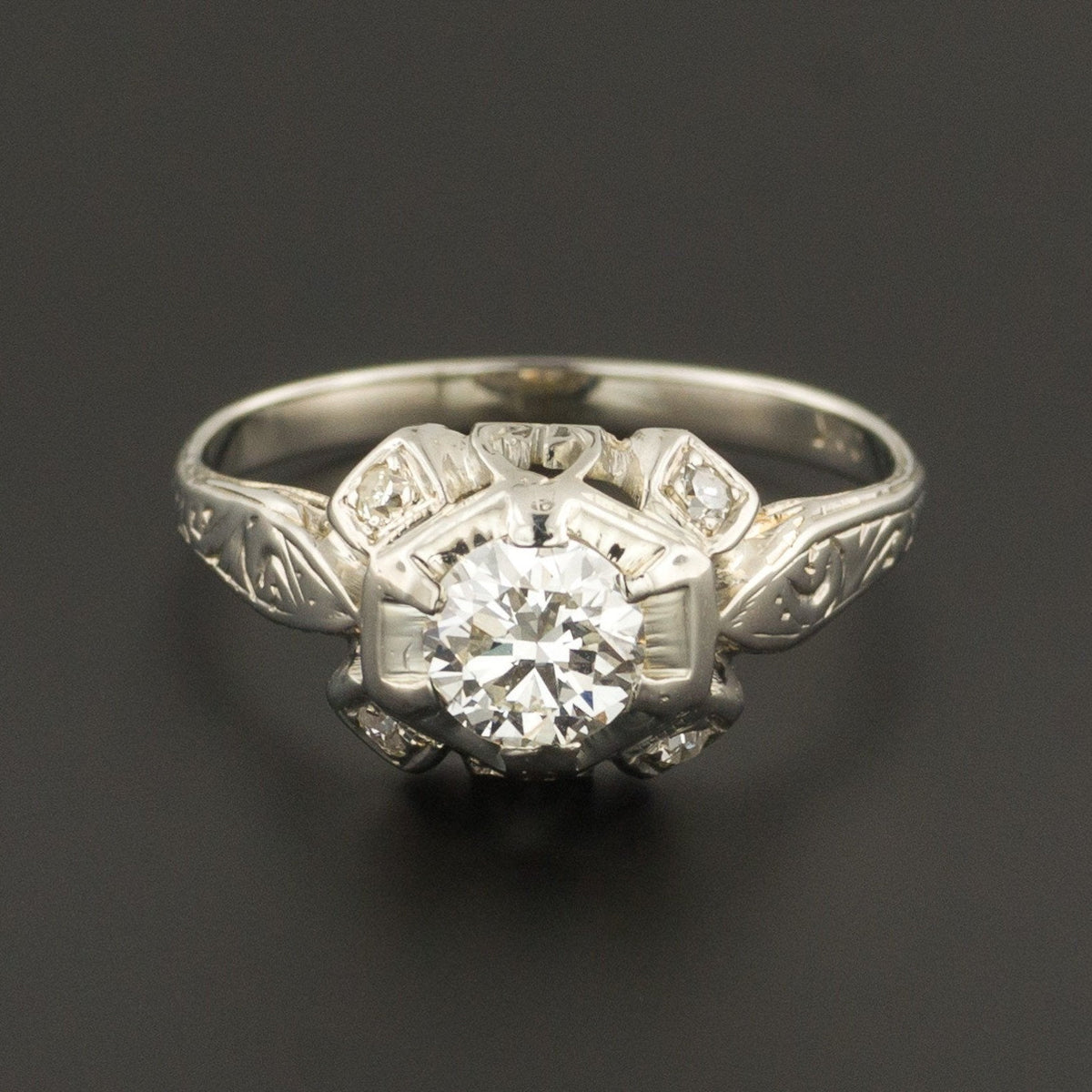 Art Deco Engagement Ring | Vintage Engagement Ring - Trademark Antiques